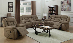 Houston Casual Tan Motion Sofa