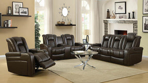 Delangelo Brown Power Motion Reclining Sofa