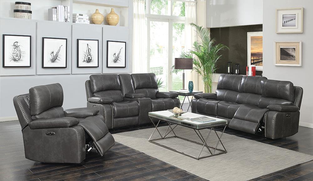 Ravenna Casual Charcoal Power Sofa