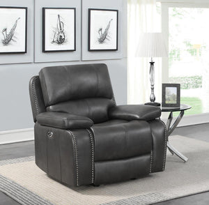 Ravenna Casual Charcoal Power Glider Recliner