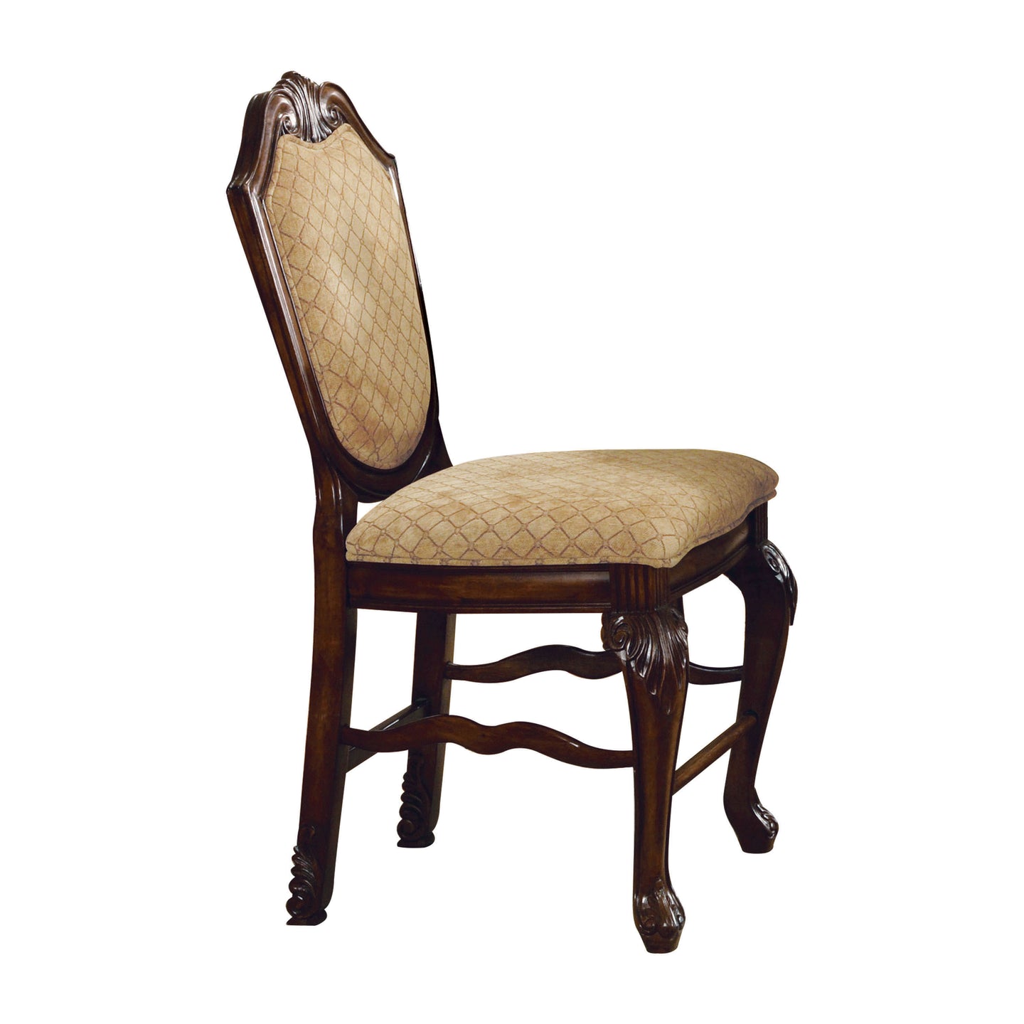 Chateau De Ville Fabric & Espresso Counter Height Chair