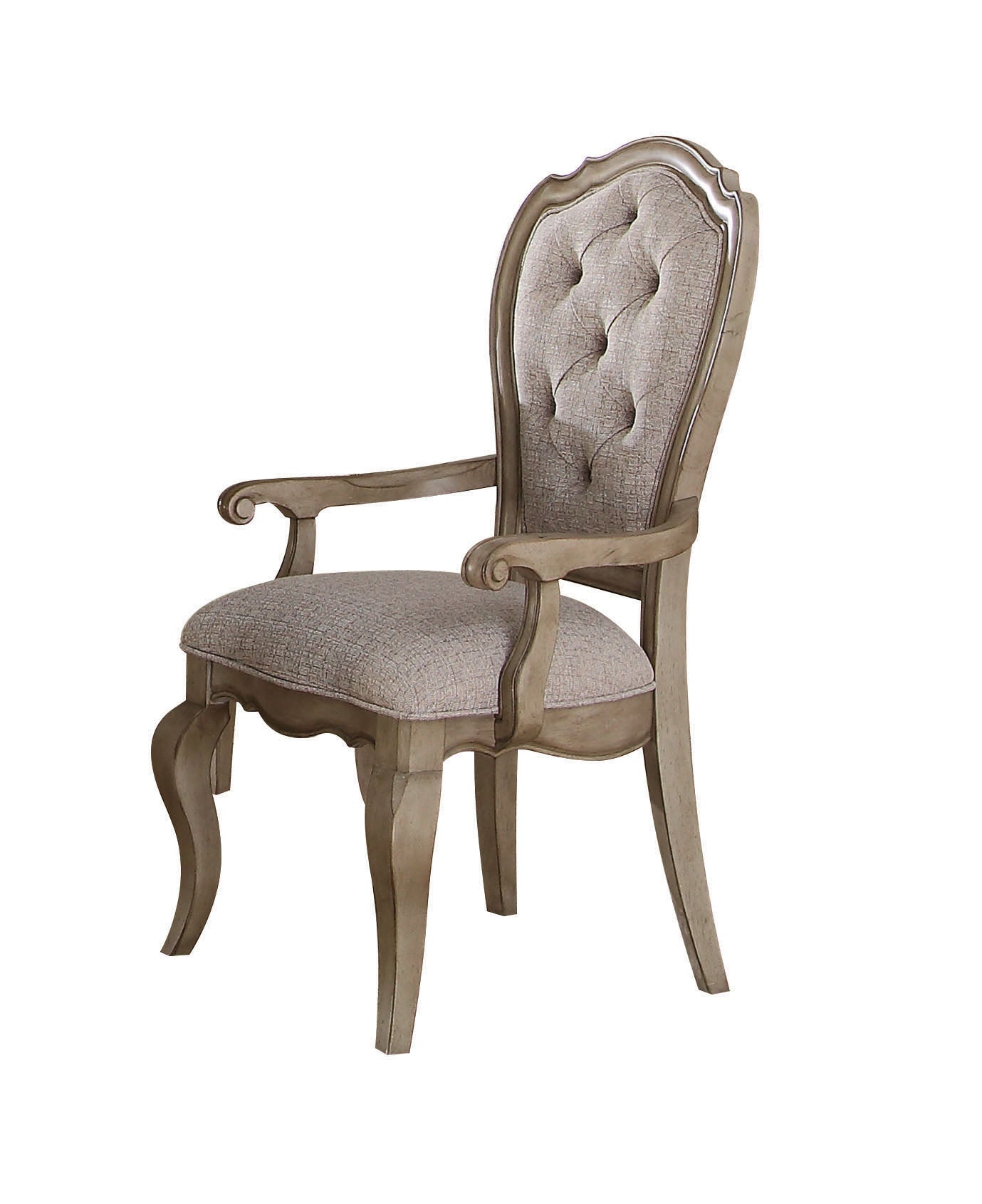 Chelmsford Beige Fabric & Antique Taupe Arm Chair