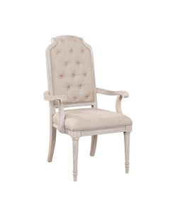 Wynsor Fabric & Antique Champagne Arm Chair