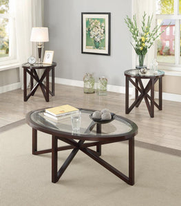 Transitional Three-Piece Round Table Set