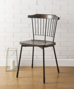 Orien Black & Brown Oak Side Chair