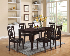 Sonata Espresso & Espresso PU Dining Set (7Pc Pk)