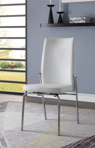 Osias White PU & Chrome Side Chair