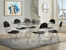 Load image into Gallery viewer, Paula Clear Glass &amp; Chrome Dining Table
