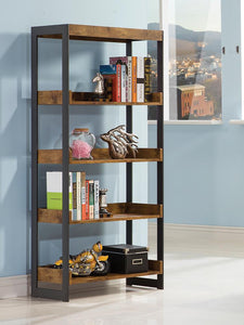 Estrella Industrial Antique Nutmeg Bookcase