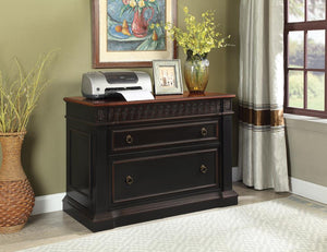 Rowan Traditional Black and Espresso File Cabinet