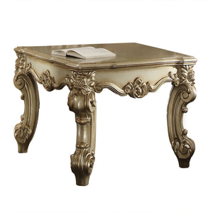 Vendome II Gold Patina & Bone End Table