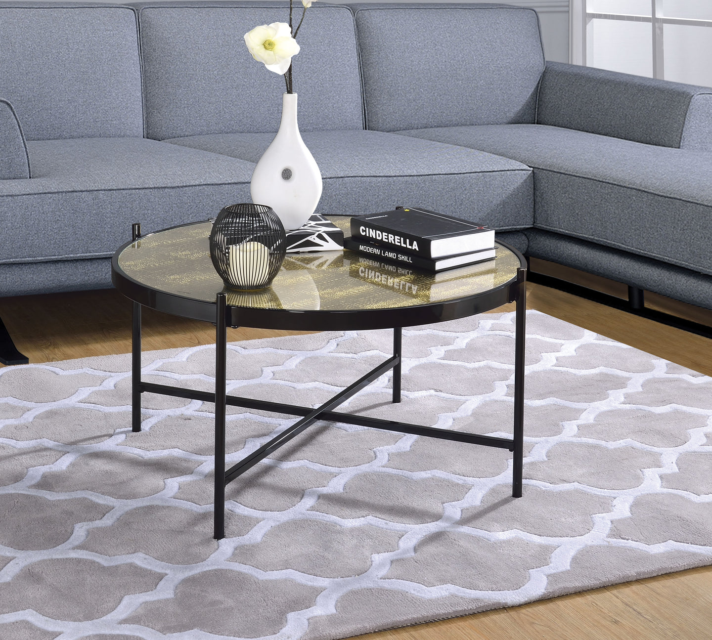 Bage II Black & Glass Coffee Table