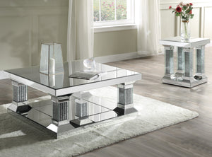 Caesia Mirrored & Faux Diamonds Coffee Table