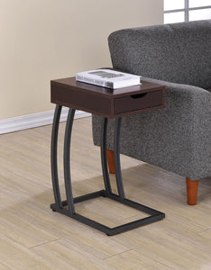 Industrial Cappuccino Accent Table