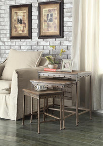 Rustic Brown Nesting Table