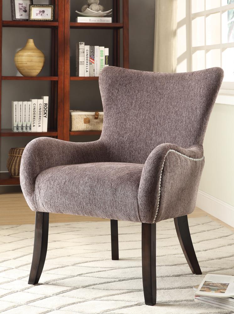 Traditional Grey Accent Chair