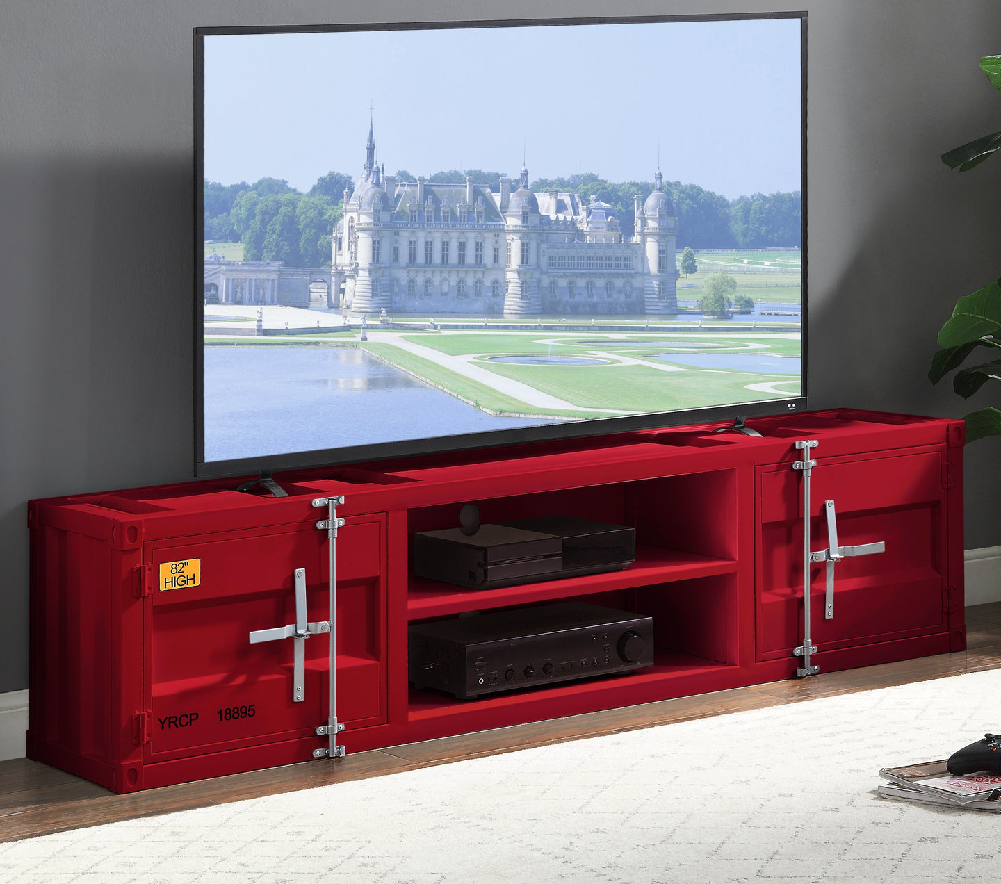 Cargo Red TV Stand