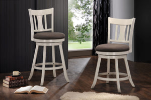 Tabib Fabric & White Bar Chair (1Pc)