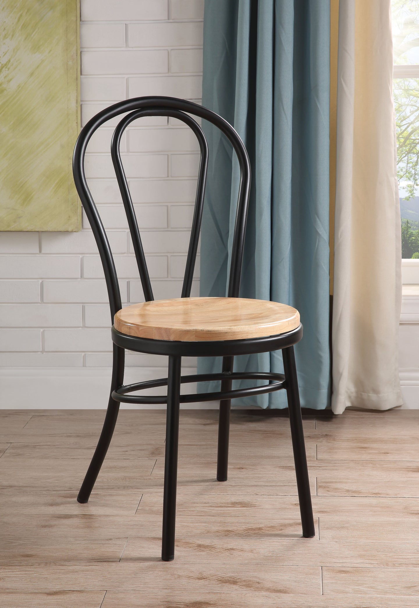 Jakia Black & Natural Side Chair