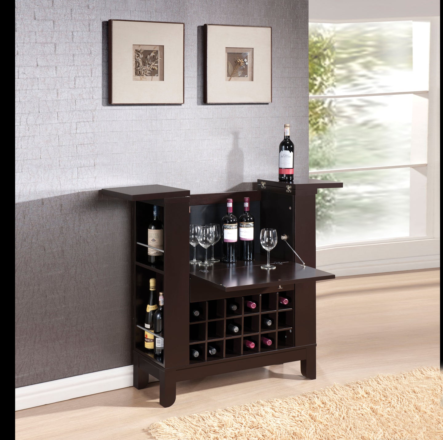 Nelson Wenge Wine Cabinet