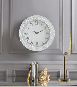 Lantana Mirrored & Faux Crystals Wall Clock