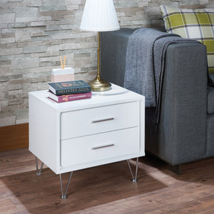 Deoss White Accent Table