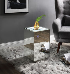 Nyoka Mirrored & Faux Gems Accent Table (LED)