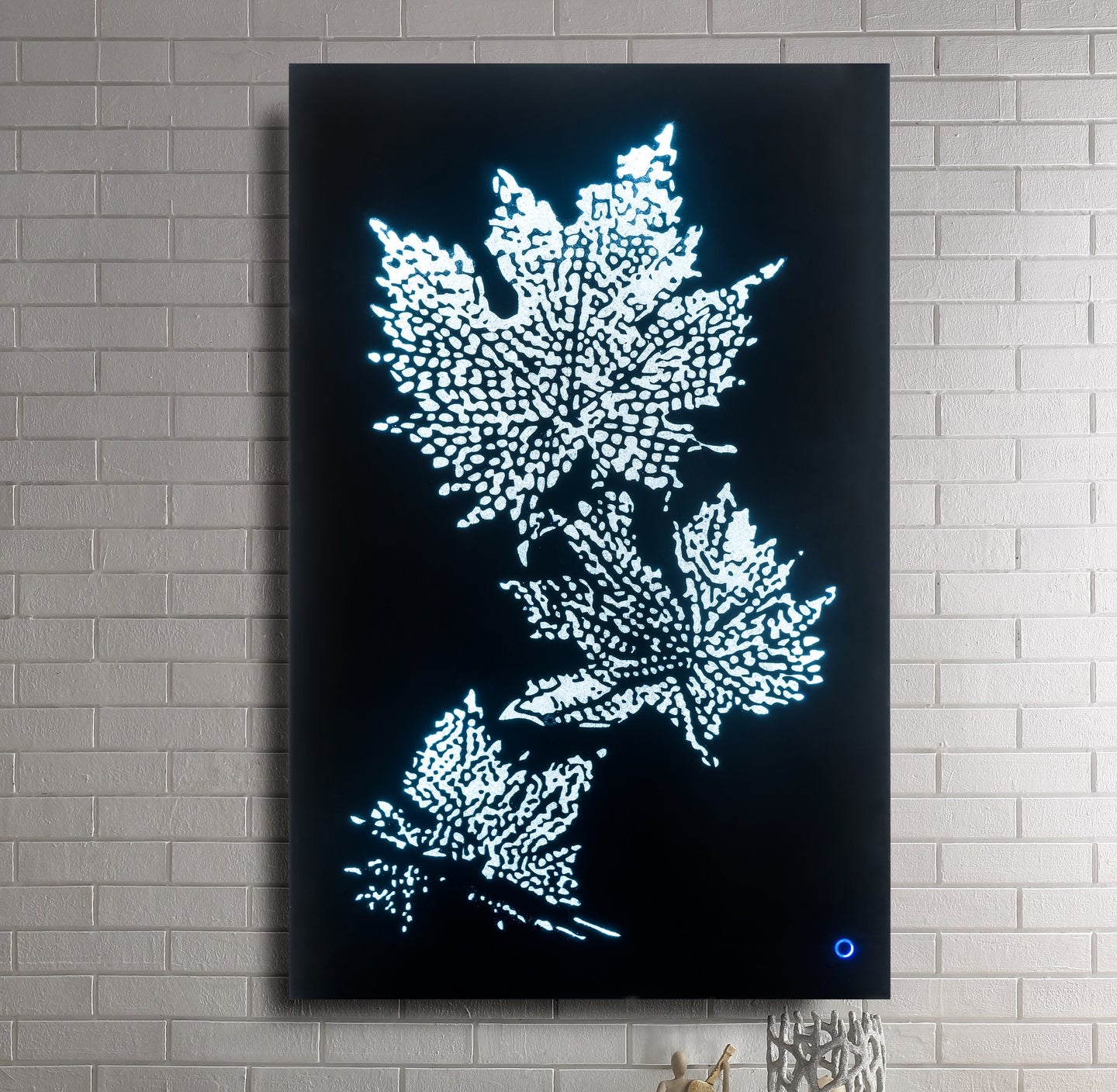 Hadrias Smoky Glass & Faux Crystal Wall Art (LED)