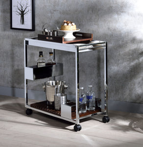 Lisses Chrome Serving Cart